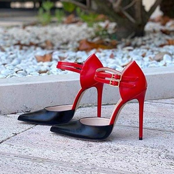 dress shoes est double buckle strap patchwork high heel pumps leather mixed color pointed toe stiletto heels party, Black
dress shoes est double buckle strap patchwork high heel pumps leather mixed color pointed toe stiletto heels party, Black