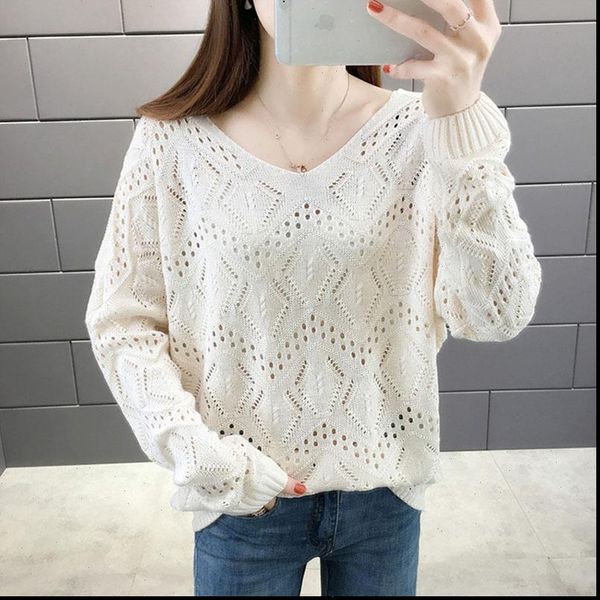 summer hollow out knitted womens sweater pullover casual long sleeve pull jumper femme top, White;black
summer hollow out knitted womens sweater pullover casual long sleeve pull jumper femme top, White;black