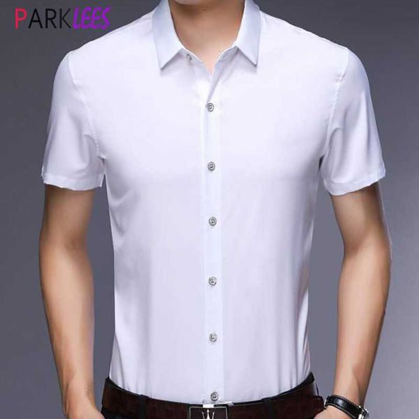men's casual shirts white formal business shirt for men 2021 summer brand short sleeve slim fit mens dress button down chemise homme, White;black
men's casual shirts white formal business shirt for men 2021 summer brand short sleeve slim fit mens dress button down chemise homme, White;black