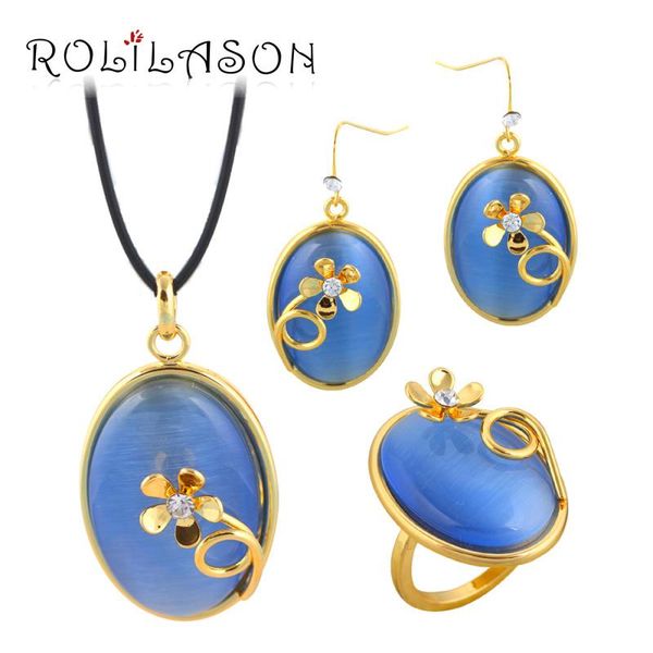 earrings & necklace rolilason blue zircon gold tone sets earring /necklace/pendant/ rings fashion jewelry for lover js688, Silver
earrings & necklace rolilason blue zircon gold tone sets earring /necklace/pendant/ rings fashion jewelry for lover js688, Silver