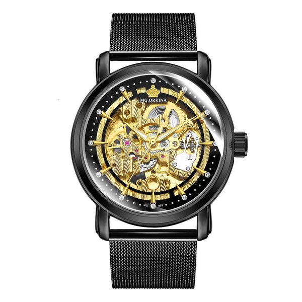 orkina gentlemen watches fire luxury automatic mechanical skeleton male clock 2019 mesh stainless steel strap relogio masculino, Slivery;brown
orkina gentlemen watches fire luxury automatic mechanical skeleton male clock 2019 mesh stainless steel strap relogio masculino, Slivery;brown