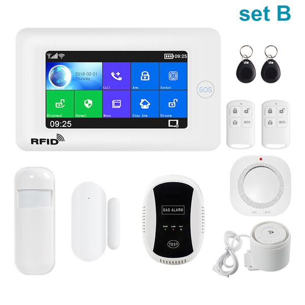 wifi gsm home security burglar smart alarm system kit tuya 4.3 inch touch screen app remote control rfid arm disarm
wifi gsm home security burglar smart alarm system kit tuya 4.3 inch touch screen app remote control rfid arm disarm