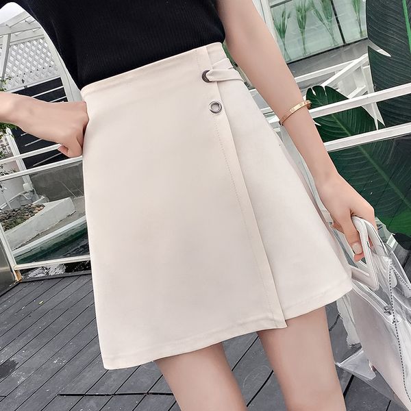 spring 2021 and summer korean high waist button decorated irregular short skirt fashion a-line lady, Black
spring 2021 and summer korean high waist button decorated irregular short skirt fashion a-line lady, Black