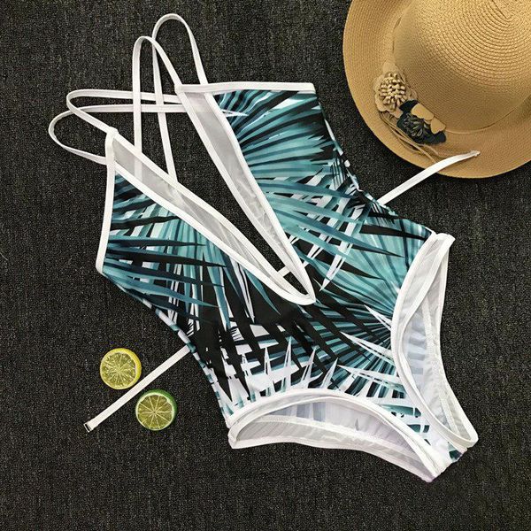 womens leaf print one piece bathing monokini push up bikini swimsuit swimwear back cross lace bandage halter lot one-piece suits
womens leaf print one piece bathing monokini push up bikini swimsuit swimwear back cross lace bandage halter lot one-piece suits