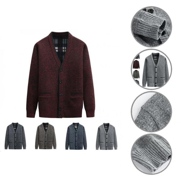 men's sweaters skin-friendly fashion fleece lining solid color cardigan sweater autumn winter men single-breasted for outdoor, White;black
men's sweaters skin-friendly fashion fleece lining solid color cardigan sweater autumn winter men single-breasted for outdoor, White;black