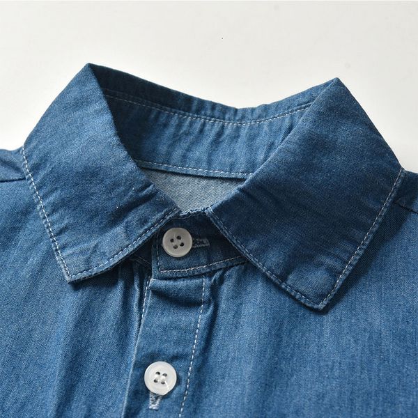 south children's wear spring boys' thin denim shirt children's pants children's suit kids clothes, Blue
south children's wear spring boys' thin denim shirt children's pants children's suit kids clothes, Blue