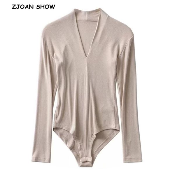 vintage v neck long sleeve bodysuit woman skinny tight short jumpsuit slim fit rompers playsuits 5 color 210429, Black;white
vintage v neck long sleeve bodysuit woman skinny tight short jumpsuit slim fit rompers playsuits 5 color 210429, Black;white