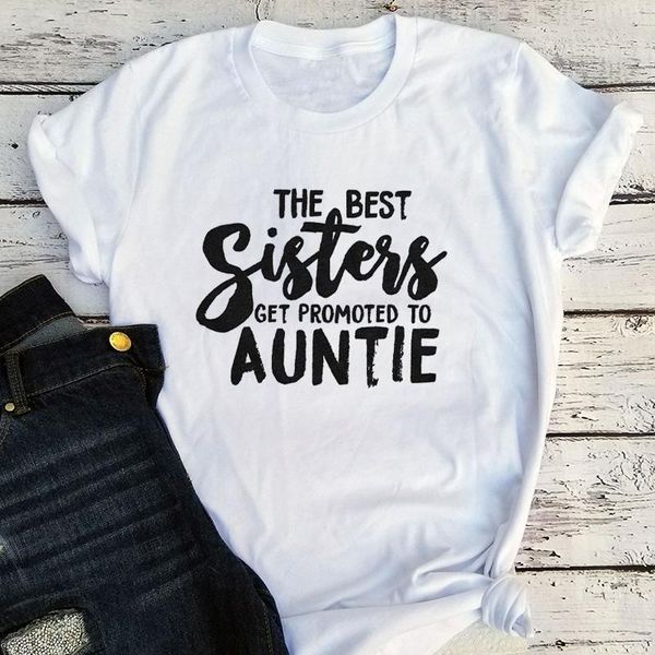women's t-shirt sisters get promoted to auntie funny t-shirts womens summer graphic tees women 2021 gift for aunt harajuku, White
women's t-shirt sisters get promoted to auntie funny t-shirts womens summer graphic tees women 2021 gift for aunt harajuku, White