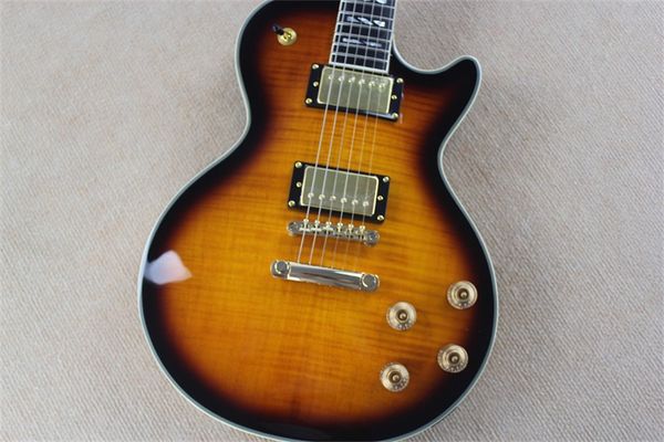 lp custom electric guitar rotten maple wood gold hardware mahogany wood 
lp custom electric guitar rotten maple wood gold hardware mahogany wood