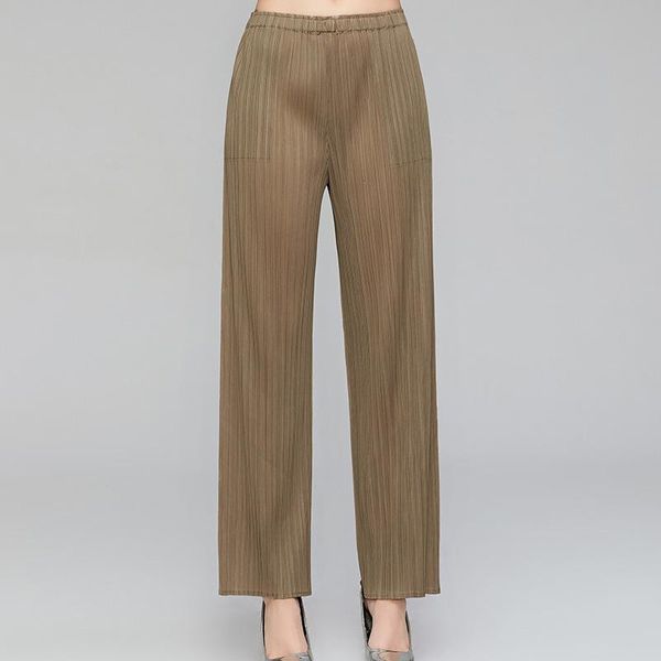 fashion elastic waist solid color pleated pants women casual all-match loose simple straight trousers pd586 women's & capris, Black;white
fashion elastic waist solid color pleated pants women casual all-match loose simple straight trousers pd586 women's & capris, Black;white
