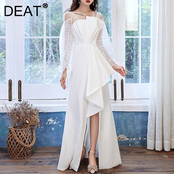 casual dresses deat woman maxi dress white mesh patchwork lantern sleeve halter irregular ruffles formal style 2021 summer 15xm450, Black;gray
casual dresses deat woman maxi dress white mesh patchwork lantern sleeve halter irregular ruffles formal style 2021 summer 15xm450, Black;gray
