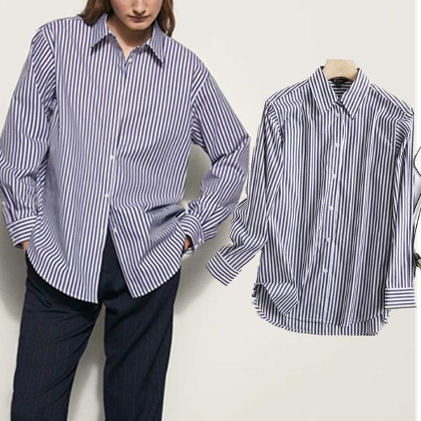 women's blouses & shirts withered spring england stlye fashion loose poplin striped casual shirt blouse women blusas mujer de moda 2021, White
women's blouses & shirts withered spring england stlye fashion loose poplin striped casual shirt blouse women blusas mujer de moda 2021, White