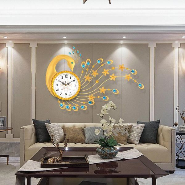 luxury peacock clocks living room decoration wall clock european-style modern silent quartz crafts
luxury peacock clocks living room decoration wall clock european-style modern silent quartz crafts