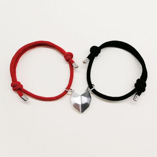 charm bracelets 2pcs couple minimalist heart lovers matching friendship bracelet rope braided magnetic distance kit lover jewelry, Golden;silver
charm bracelets 2pcs couple minimalist heart lovers matching friendship bracelet rope braided magnetic distance kit lover jewelry, Golden;silver