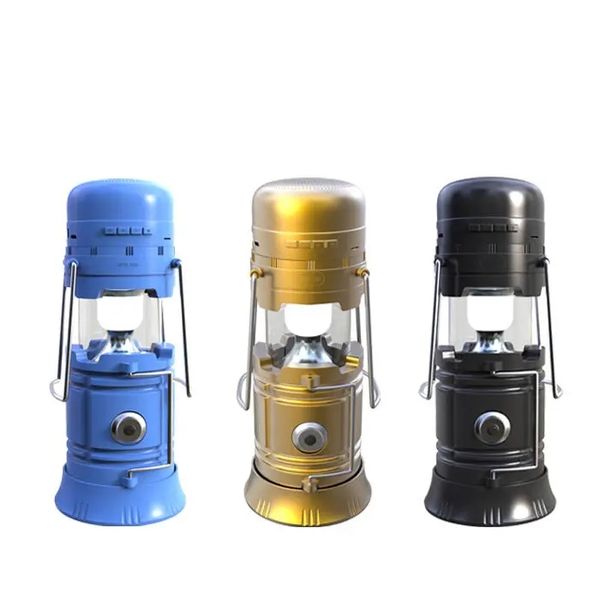 5 in 1 retractable led solar lantern portable emergency light bluetooth music speaker - blue
5 in 1 retractable led solar lantern portable emergency light bluetooth music speaker - blue