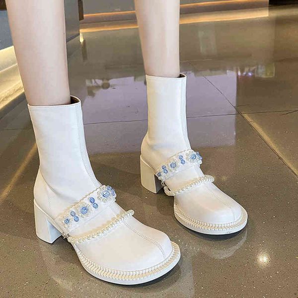 dress shoes rimocy luxury crystal square heels ankle boots women fashion pearl chain platform woman waterproof pu leather botas mu, Black
dress shoes rimocy luxury crystal square heels ankle boots women fashion pearl chain platform woman waterproof pu leather botas mu, Black