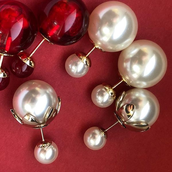 stud double-sided pearl female before and after size earrings retro ear-pin korea, Golden;silver
stud double-sided pearl female before and after size earrings retro ear-pin korea, Golden;silver