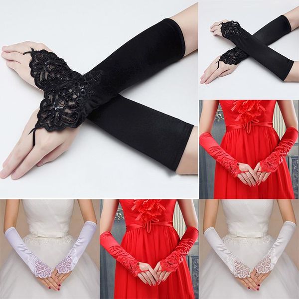 five fingers gloves bridal long fingerless solid color simple small floral beaded hand sleeves women elegant stretch elbow length, Blue;gray
five fingers gloves bridal long fingerless solid color simple small floral beaded hand sleeves women elegant stretch elbow length, Blue;gray