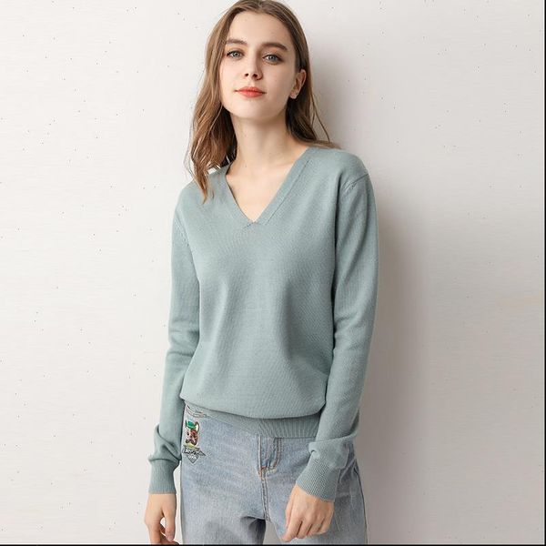 autumn winter thin low women sweater collar loose v neck knit bottoming shirt female pullover, White;black
autumn winter thin low women sweater collar loose v neck knit bottoming shirt female pullover, White;black