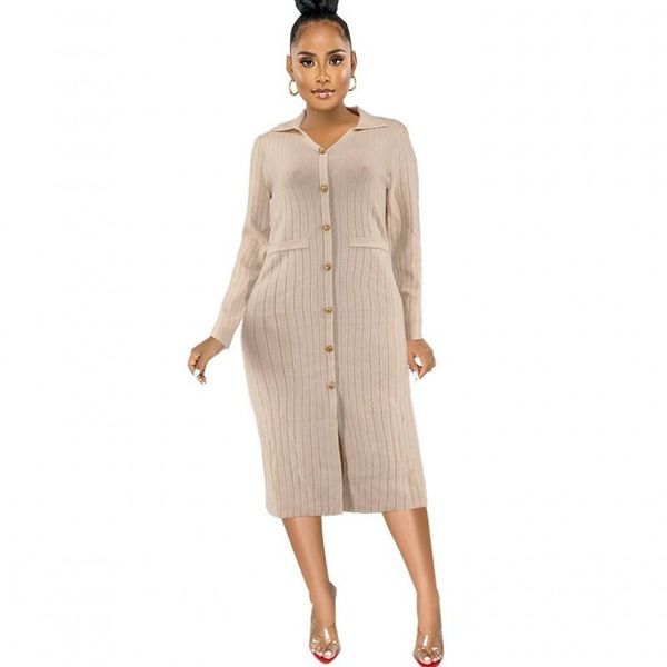 casual dresses knitted sweater dress women single breasted turn collar autumn winter fashion solid ribbed knitwear office lady, Black;gray
casual dresses knitted sweater dress women single breasted turn collar autumn winter fashion solid ribbed knitwear office lady, Black;gray