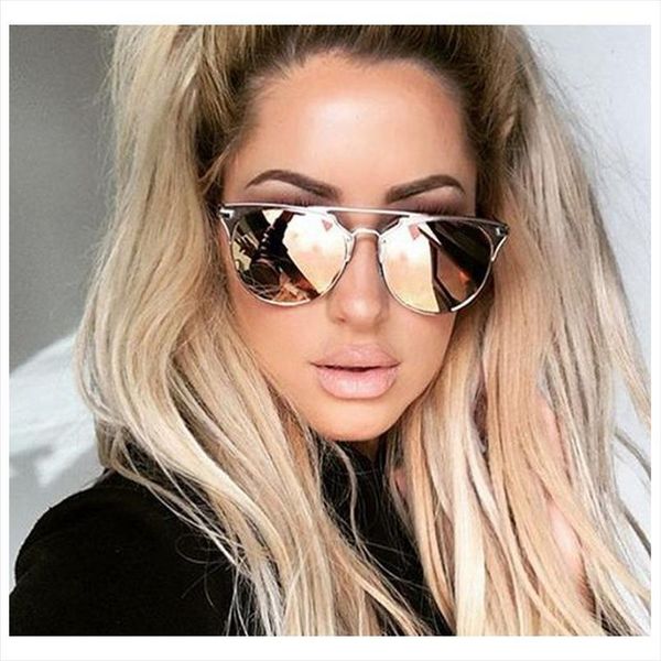 flat rose gold metal frame women sunglasses retro round mirror lens brand designer anti reflective female sun glasses, White;black
flat rose gold metal frame women sunglasses retro round mirror lens brand designer anti reflective female sun glasses, White;black
