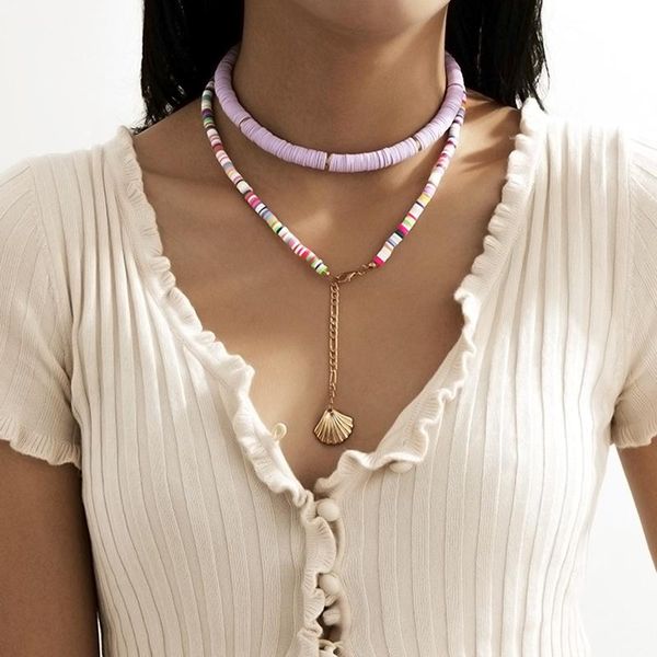 2pcs/set boho shell tassel pendant necklace for woman trendy 2021 spring soft ceramic beaded fashion jewelry necklaces, Silver
2pcs/set boho shell tassel pendant necklace for woman trendy 2021 spring soft ceramic beaded fashion jewelry necklaces, Silver
