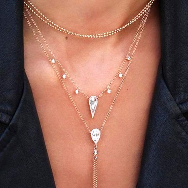 pendant necklaces gold beads crystal layered tassel collar statement chain neckalce for women choker jewelry accessories gift wholesale, Silver
pendant necklaces gold beads crystal layered tassel collar statement chain neckalce for women choker jewelry accessories gift wholesale, Silver
