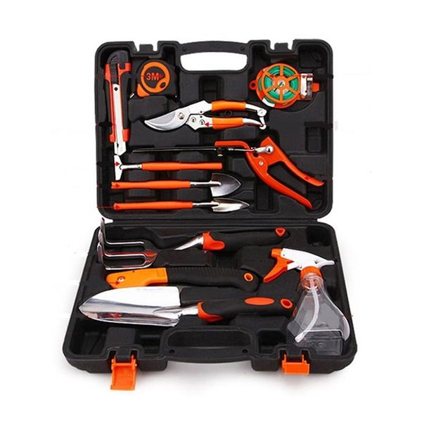 professional hand tool sets 12pcs garden set grafting pruning shovel rake stainless steel scissor shears spray bottle tools kit with box
professional hand tool sets 12pcs garden set grafting pruning shovel rake stainless steel scissor shears spray bottle tools kit with box