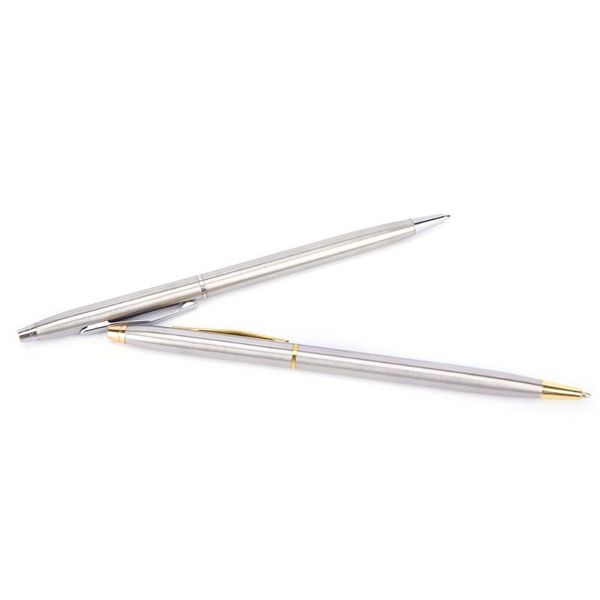 pieces / batch of stainless steel rods rotating metal ballpoint pen business all-steel gold folder gift pens, Blue;orange
pieces / batch of stainless steel rods rotating metal ballpoint pen business all-steel gold folder gift pens, Blue;orange