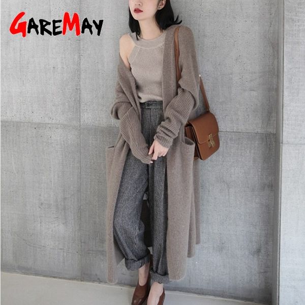 korean warm knitted cardigan women long sleeve knitwear autumn winter solid loose female elegant pocket knit outerwear coat 210428, White
korean warm knitted cardigan women long sleeve knitwear autumn winter solid loose female elegant pocket knit outerwear coat 210428, White