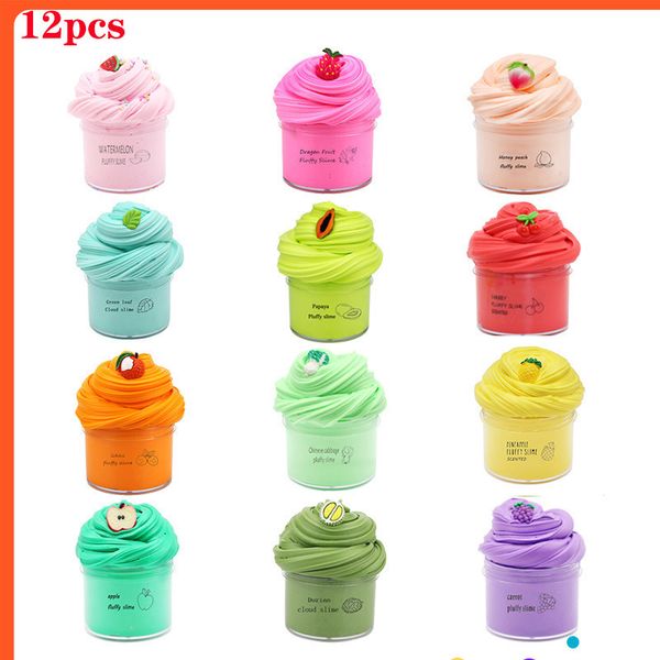 2022 toyshop 12pcs/set fluffy slime kit fruit clay toy super soft stretchy and non sticky diy sludge toy gifts for girls and boys 201226
2022 toyshop 12pcs/set fluffy slime kit fruit clay toy super soft stretchy and non sticky diy sludge toy gifts for girls and boys 201226
