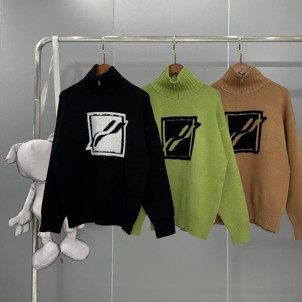 men's sweaters we11done couple sweater three-dimensional square logo half-zip turtleneck loose knit, White;black
men's sweaters we11done couple sweater three-dimensional square logo half-zip turtleneck loose knit, White;black