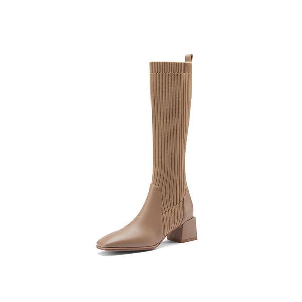 boots shoes for women 2021 autumn winter comfortable elegant temperament office lady all-match knee-high square toe elastic high h, Black
boots shoes for women 2021 autumn winter comfortable elegant temperament office lady all-match knee-high square toe elastic high h, Black