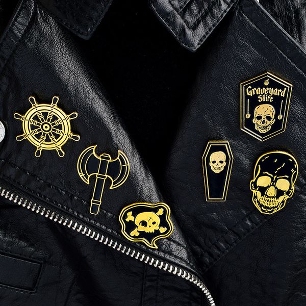 european punk skull pirate cowboy brooches navigation compass skeleton collar pins women men alloy clothes backpack badge jewelry accessorie, Gray
european punk skull pirate cowboy brooches navigation compass skeleton collar pins women men alloy clothes backpack badge jewelry accessorie, Gray