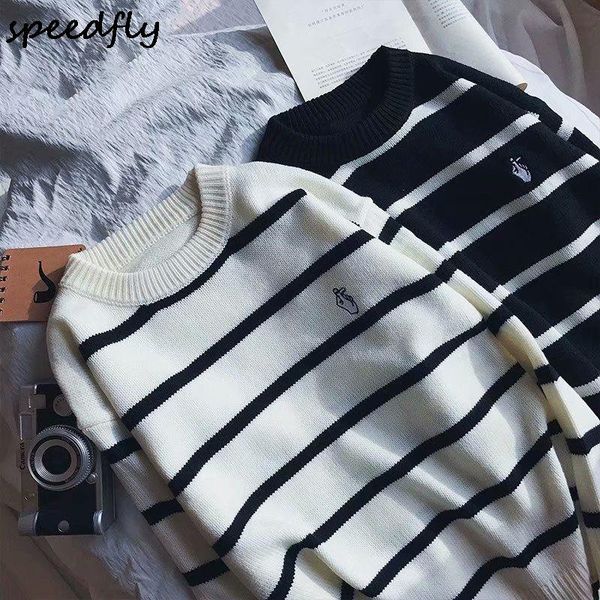 sweater men streetwear striped hip hop sweaters spandex o-neck oversize couple casual mens clothing autumn pullover men's, White;black
sweater men streetwear striped hip hop sweaters spandex o-neck oversize couple casual mens clothing autumn pullover men's, White;black