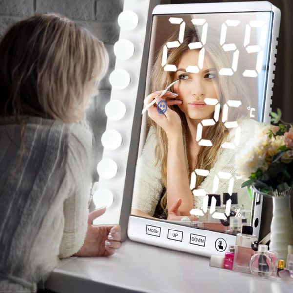 other clocks & accessories 6 inch led mirror alarm clock wall digital humidity display usb output button touch table living room
other clocks & accessories 6 inch led mirror alarm clock wall digital humidity display usb output button touch table living room