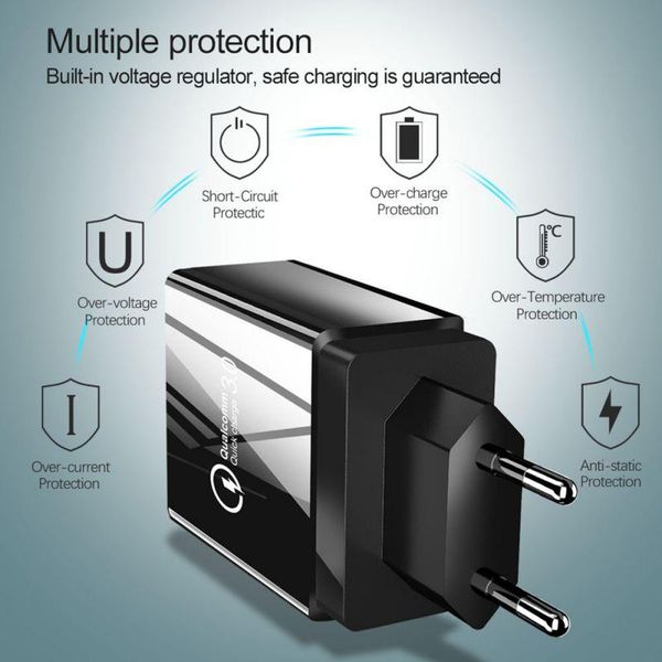 smart power plugs qc3.0 4 port usb charger quick charge wall eu us uk standard adapter
smart power plugs qc3.0 4 port usb charger quick charge wall eu us uk standard adapter