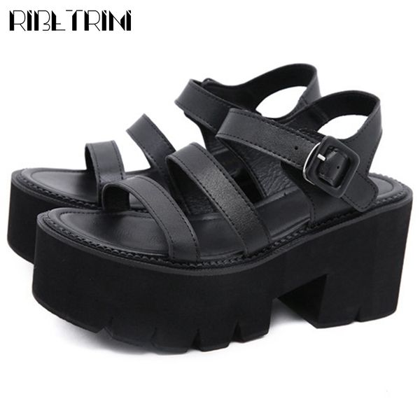 sandals brand arrival female solid buckle platform shoes women rome gothic leisure fashion cool sandals, Black
sandals brand arrival female solid buckle platform shoes women rome gothic leisure fashion cool sandals, Black