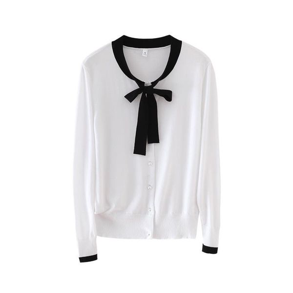 women's sweaters women clothing 2021 autumn -selling high-quality fashion lace-up knitted sweater outdoor leisure pullover, White;black 
women's sweaters women clothing 2021 autumn -selling high-quality fashion lace-up knitted sweater outdoor leisure pullover, White;black