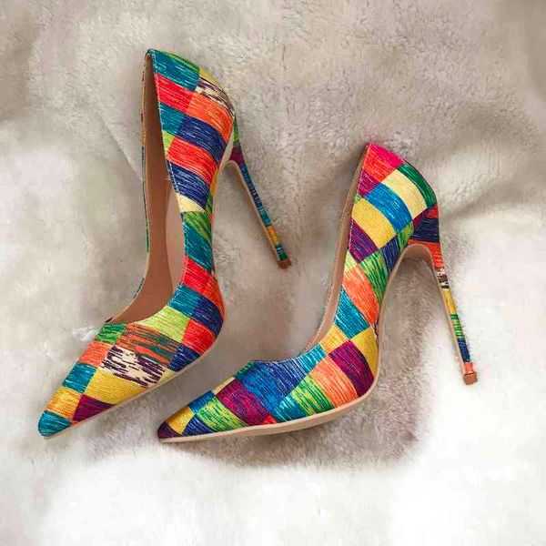 fashion women shoes colorful chequer pointed toe lady 120mm high heel pump plus big size, Black
fashion women shoes colorful chequer pointed toe lady 120mm high heel pump plus big size, Black