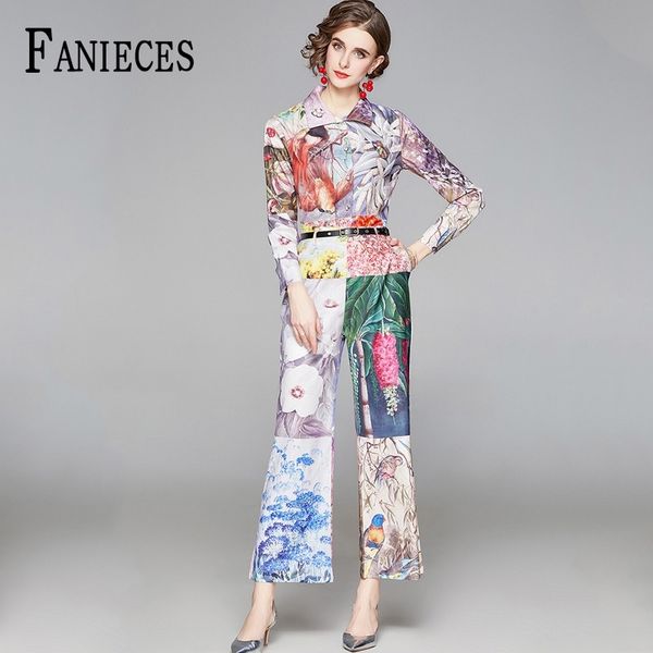 spring fashion runway pants suit sets women's long sleeve bow collar print casual blouses shirt and two pieces set 210520, White
spring fashion runway pants suit sets women's long sleeve bow collar print casual blouses shirt and two pieces set 210520, White
