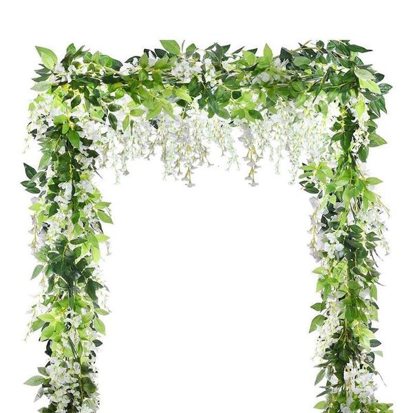 party decoration simulate 6 flower strings wisteria silk cloth rattan 120 leaves for home garden romantic wedding arch
party decoration simulate 6 flower strings wisteria silk cloth rattan 120 leaves for home garden romantic wedding arch