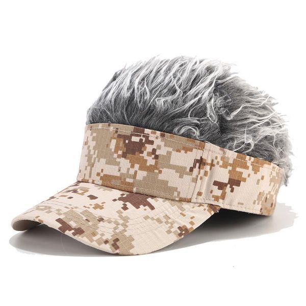 novelty adjustable fake hair visor sun hat funny wig baseball cap chemotherapy sport for women men outdoor hats, Black;white
novelty adjustable fake hair visor sun hat funny wig baseball cap chemotherapy sport for women men outdoor hats, Black;white