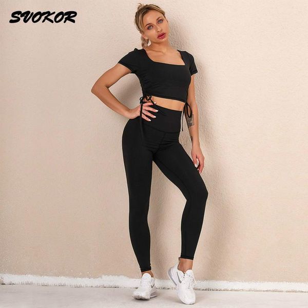 yoga outfit svokor drawstring 2 piece woman set seamless stretch fitness suit running sports summer short-sleeved
yoga outfit svokor drawstring 2 piece woman set seamless stretch fitness suit running sports summer short-sleeved
