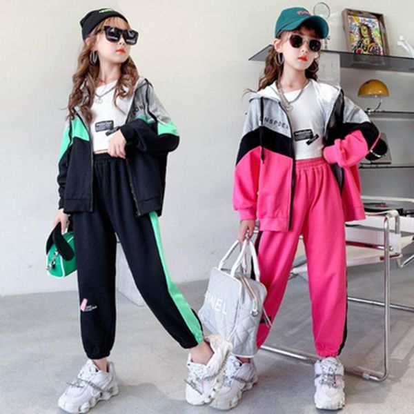 clothing sets tracksuit for girls korean hooded fashion zipper set little girl spring and autumn black pink christmas two-piece, White
clothing sets tracksuit for girls korean hooded fashion zipper set little girl spring and autumn black pink christmas two-piece, White