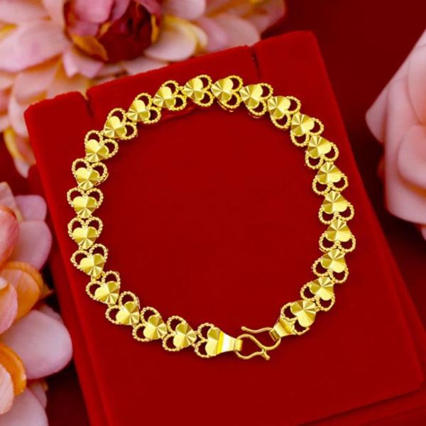 link, chain hi classic 24k gold love hand watch bracelet party friend birthday gift mothers' day fine jewelry, Black
link, chain hi classic 24k gold love hand watch bracelet party friend birthday gift mothers' day fine jewelry, Black