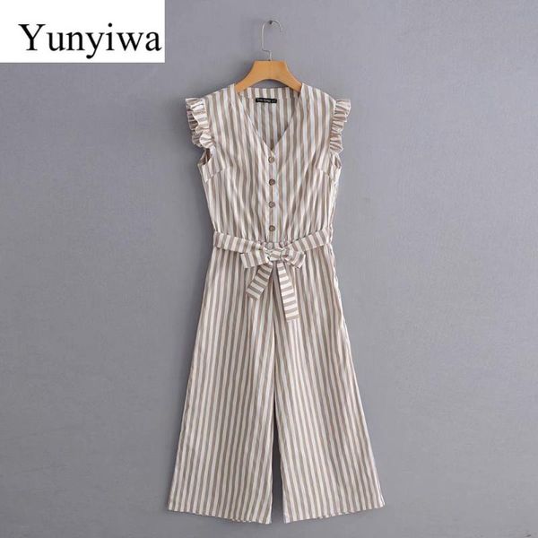 women's jumpsuits & rompers 2021 women high street agaric lace striped print ladies v neck bow tied sashes wide leg pants casual, Black;white
women's jumpsuits & rompers 2021 women high street agaric lace striped print ladies v neck bow tied sashes wide leg pants casual, Black;white