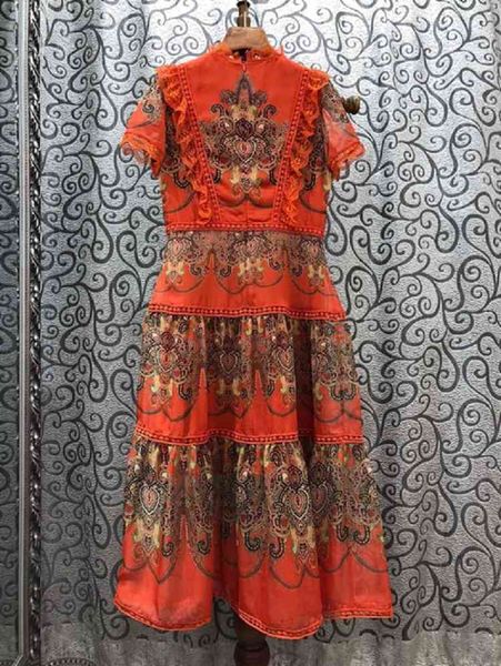 dress vintage retro summer fashion style women hollow out embroidery ruffle lace patchwork short sleeve orange purple dress, Black;gray
dress vintage retro summer fashion style women hollow out embroidery ruffle lace patchwork short sleeve orange purple dress, Black;gray