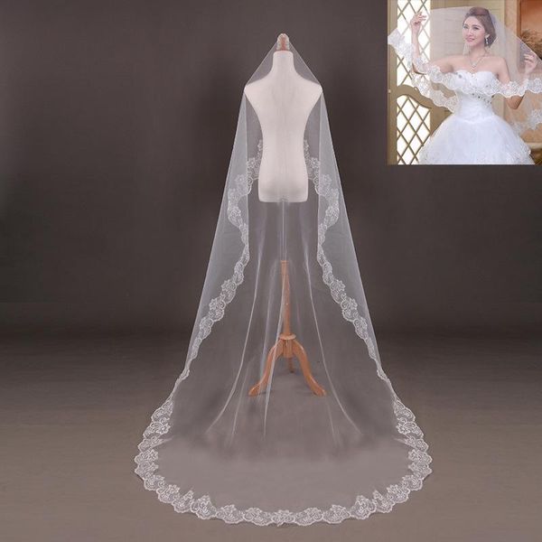 bridal veils wedding dress 3 style 2 color white ivory women one layer soft lace edge veil long velos de noiva, Black
bridal veils wedding dress 3 style 2 color white ivory women one layer soft lace edge veil long velos de noiva, Black