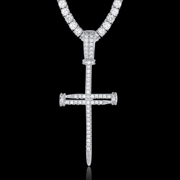 pendant necklaces 100% micro zircon hip hop thin cross necklace for men jewelry tennis chain factory prices party custom accept, Silver
pendant necklaces 100% micro zircon hip hop thin cross necklace for men jewelry tennis chain factory prices party custom accept, Silver